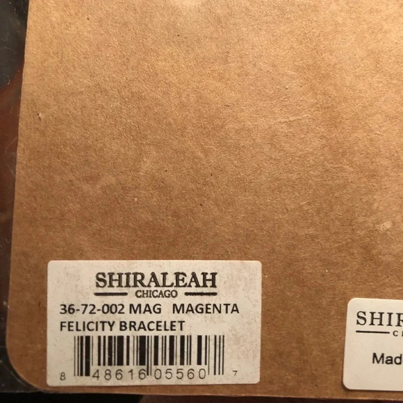 NEW ANTHROPOLOGIE SHIRALEAH Magenta Felicity Bracelet - Picture 2 of 3